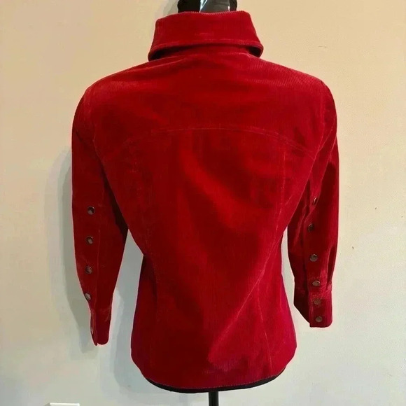 Red Corduroy Women's Top - Picture 4 of 10